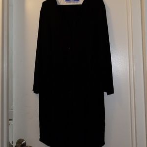 Eileen Fisher black viscose jersey dress